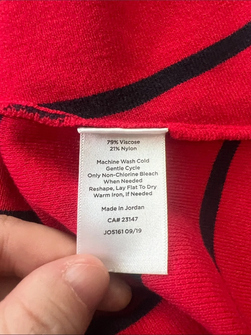 Talbots Chevron Stripe VNeck Sweater Red/Black Size XSmall